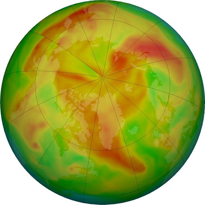 Arctic ozone map for 24 May 2024
